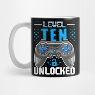 Level 10 Unlocked Video Gamer 10th Birthday Gamer Mug